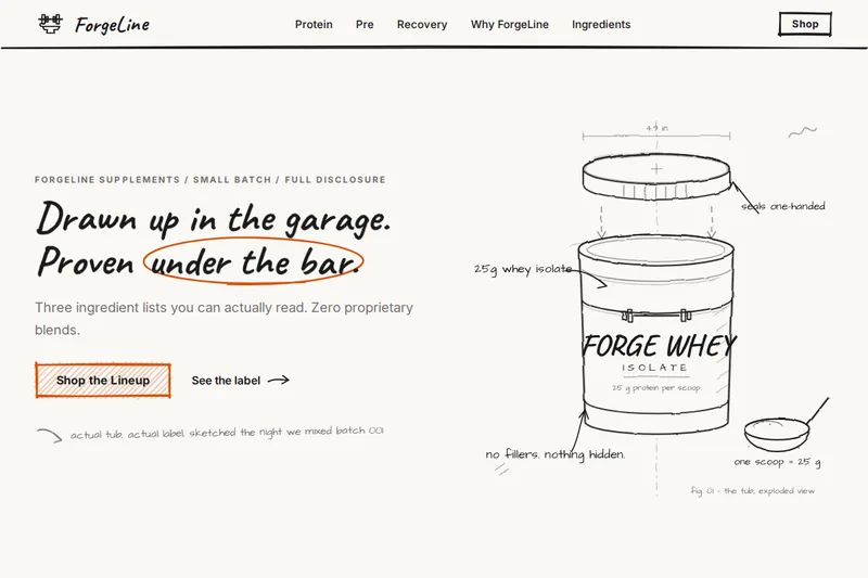 ForgeLine Supplements - screenshot