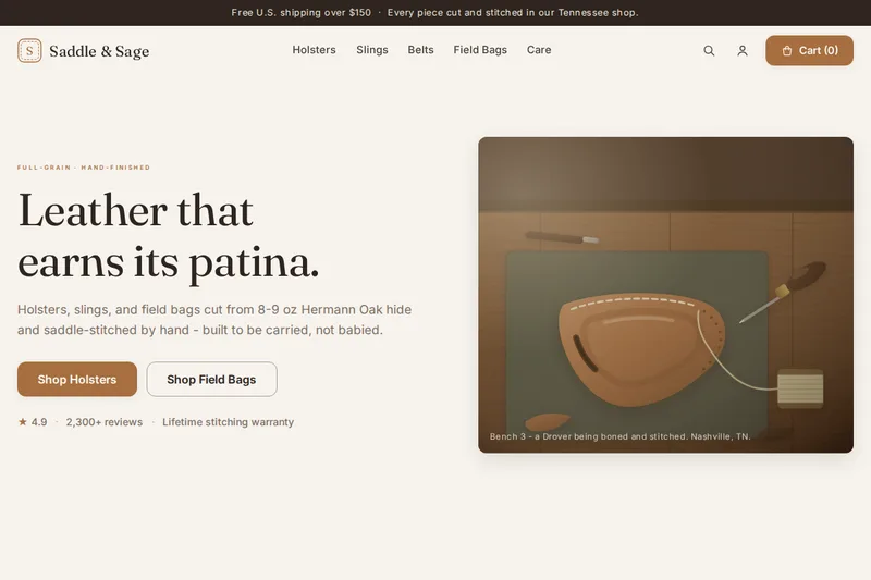Saddle & Sage Leather Co. - screenshot